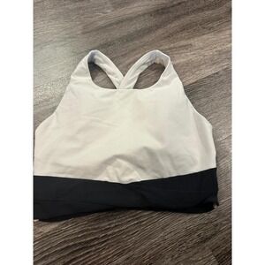 Calia by Carrie Underwood White Black Colorblock Athletic Sports Bra Top Active
